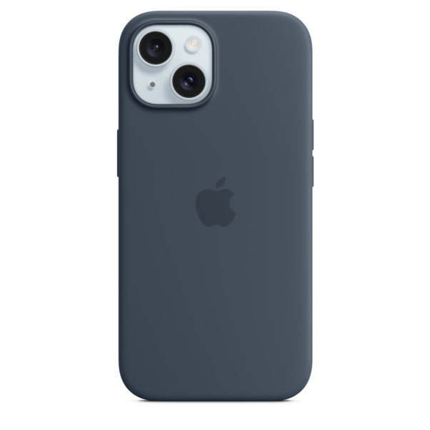 Sie sehen das Produktbild 01 von iPhone 15 Silikon Case mit MagSafe – Sturmblau iPhone 15 Silikon Case mit MagSafe – Sturmblau