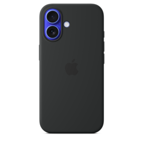 iPhone 16 Silikon Case mit MagSafe – Schwarz