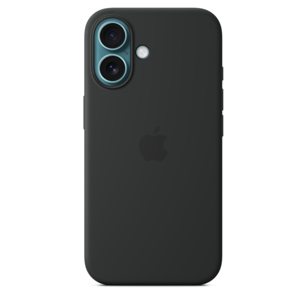 iPhone 16 Silikon Case mit MagSafe – Schwarz