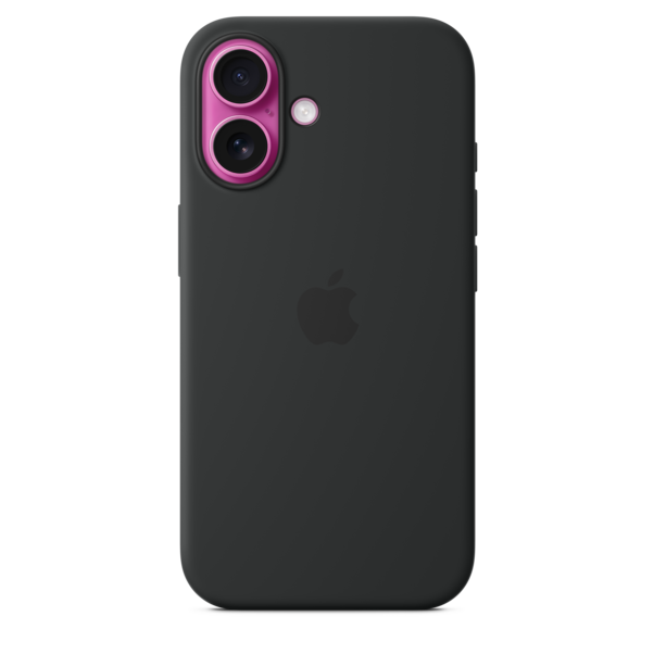 iPhone 16 Silikon Case mit MagSafe – Schwarz