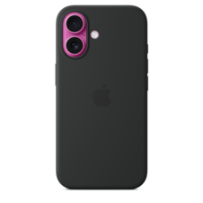 iPhone 16 Silikon Case mit MagSafe – Schwarz