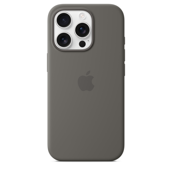 Sie sehen das Produktbild 03 von iPhone 16 Pro Silikon Case mit MagSafe – Steingrau iPhone 16 Pro Silikon Case mit MagSafe – Steingrau