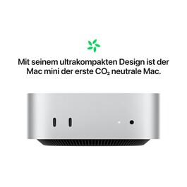 Sie sehen das Produktbild 05 von Mac mini: Apple M4 Pro Chip mit 12‑Core CPU und 16‑Core GPU, 512 GB SSD - Silber Mac mini: Apple M4 Pro Chip mit 12‑Core CPU und 16‑Core GPU, 512 GB SSD - Silber
