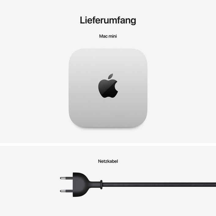 Sie sehen das Produktbild 08 von Mac mini: Apple M4 Pro Chip mit 12‑Core CPU und 16‑Core GPU, 512 GB SSD - Silber Mac mini: Apple M4 Pro Chip mit 12‑Core CPU und 16‑Core GPU, 512 GB SSD - Silber