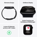 Apple Watch Series 10 GPS + Cellular, 42 mm Titangehäuse Natur, Sportarmband Steingrau ­− S/M