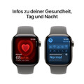 Apple Watch Series 10 GPS + Cellular, 42 mm Titangehäuse Natur, Sportarmband Steingrau ­− S/M