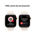 Apple Watch Series 10 GPS + Cellular, 42 mm Titangehäuse Gold, Sportarmband Polarstern ­− M/L