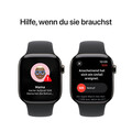 Apple Watch Series 10 GPS + Cellular, 42 mm Titangehäuse Schiefer, Sportarmband Schwarz­ − M/L