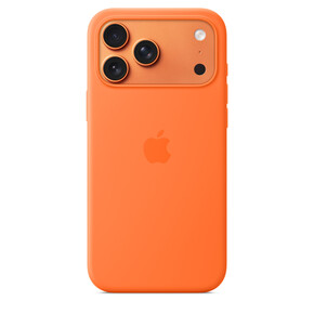 iPhone 17 Pro Max Silikon Case mit MagSafe - Orange