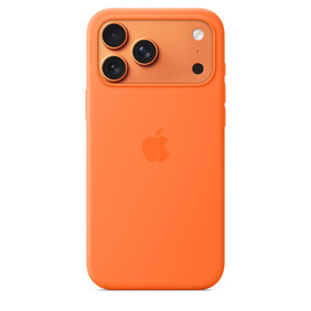 iPhone 17 Pro Max Silikon Case mit MagSafe - Orange
