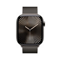Apple Watch Series 10 GPS + Cellular, 46 mm Titangehäuse Schiefer, Milanaise Armband Schiefer – S/M