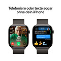 Apple Watch Series 10 GPS + Cellular, 46 mm Titangehäuse Schiefer, Milanaise Armband Schiefer – S/M