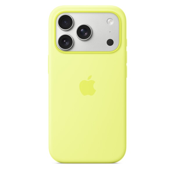 Sie sehen das Produktbild 02 von iPhone 17 Pro Silikon Case mit MagSafe - Neongelb iPhone 17 Pro Silikon Case mit MagSafe - Neongelb