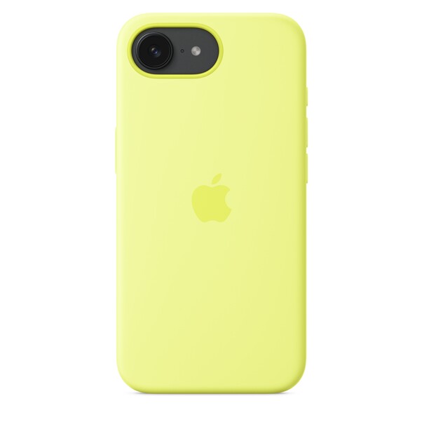 Sie sehen das Produktbild 02 von iPhone 16e Silikon Case – Neongelb iPhone 16e Silikon Case – Neongelb