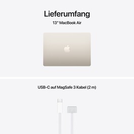 Sie sehen das Produktbild 09 von 13" MacBook Air: Apple M5 Chip mit 10‑Core CPU und 8‑Core GPU, 512 GB SSD - Polarstern 13" MacBook Air: Apple M5 Chip mit 10‑Core CPU und 8‑Core GPU, 512 GB SSD - Polarstern