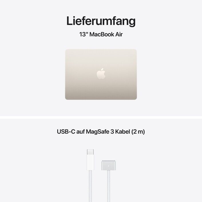 13" MacBook Air: Apple M5 Chip mit 10‑Core CPU und 10‑Core GPU, 1 TB SSD - Polarstern