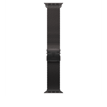 Sie sehen das Produktbild 01 von 49 mm Milanaise Armband Titan Schwarz – S 49 mm Milanaise Armband Titan Schwarz – S