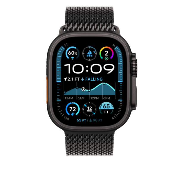 Sie sehen das Produktbild 03 von 49 mm Milanaise Armband Titan Schwarz – S 49 mm Milanaise Armband Titan Schwarz – S