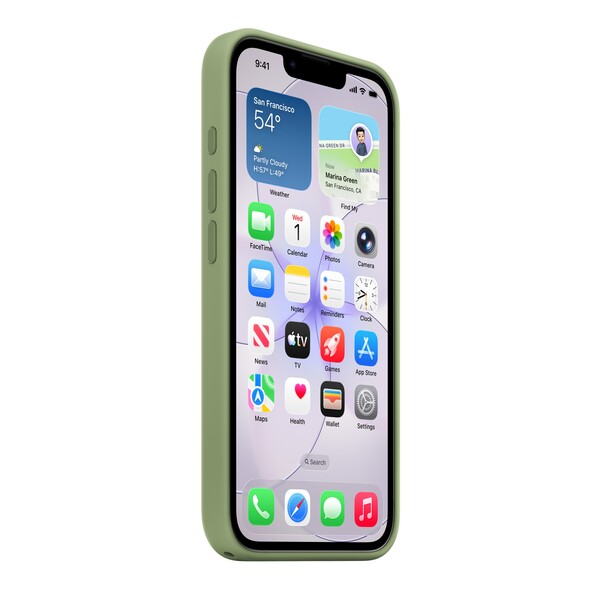 iPhone 17e Silikon Case mit MagSafe – Hellmoosgrün
