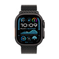 Sie sehen das Produktbild 02 von Apple Watch Ultra 2 GPS + Cellular, 49 mm Titangehäuse Schwarz, Milanaise Armband Titan Schwarz – S Apple Watch Ultra 2 GPS + Cellular, 49 mm Titangehäuse Schwarz, Milanaise Armband Titan Schwarz – S