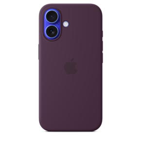 iPhone 16 Silikon Case mit MagSafe – Pflaume
