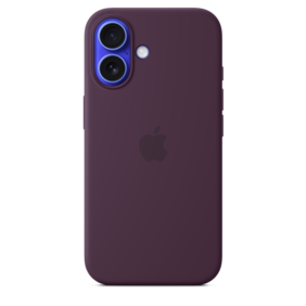 iPhone 16 Silikon Case mit MagSafe – Pflaume