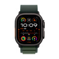 Sie sehen das Produktbild 02 von Apple Watch Ultra 2 GPS + Cellular, 49 mm Titangehäuse Schwarz, Alpine Loop Dunkelgrün − Medium Apple Watch Ultra 2 GPS + Cellular, 49 mm Titangehäuse Schwarz, Alpine Loop Dunkelgrün − Medium