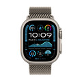 Sie sehen das Produktbild 02 von Apple Watch Ultra 2 GPS + Cellular, 49 mm Titangehäuse Natur, Milanaise Armband Titan Natur – M Apple Watch Ultra 2 GPS + Cellular, 49 mm Titangehäuse Natur, Milanaise Armband Titan Natur – M