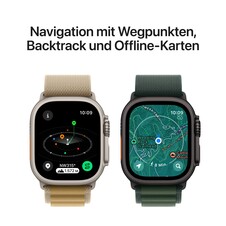 Sie sehen das Produktbild 06 von Apple Watch Ultra 2 GPS + Cellular, 49 mm Titangehäuse Natur, Milanaise Armband Titan Natur – M Apple Watch Ultra 2 GPS + Cellular, 49 mm Titangehäuse Natur, Milanaise Armband Titan Natur – M