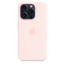 Sie sehen das Produktbild 02 von iPhone 15 Pro Silikon Case mit MagSafe – Hellrosa iPhone 15 Pro Silikon Case mit MagSafe – Hellrosa