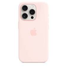 Sie sehen das Produktbild 03 von iPhone 15 Pro Silikon Case mit MagSafe – Hellrosa iPhone 15 Pro Silikon Case mit MagSafe – Hellrosa