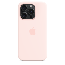 Sie sehen das Produktbild 04 von iPhone 15 Pro Silikon Case mit MagSafe – Hellrosa iPhone 15 Pro Silikon Case mit MagSafe – Hellrosa